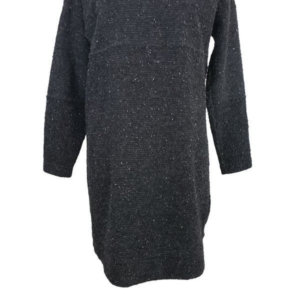 Make it Good Charcoal Grey Pebble Knit Sweater Dress Small - Picture 3 of 8